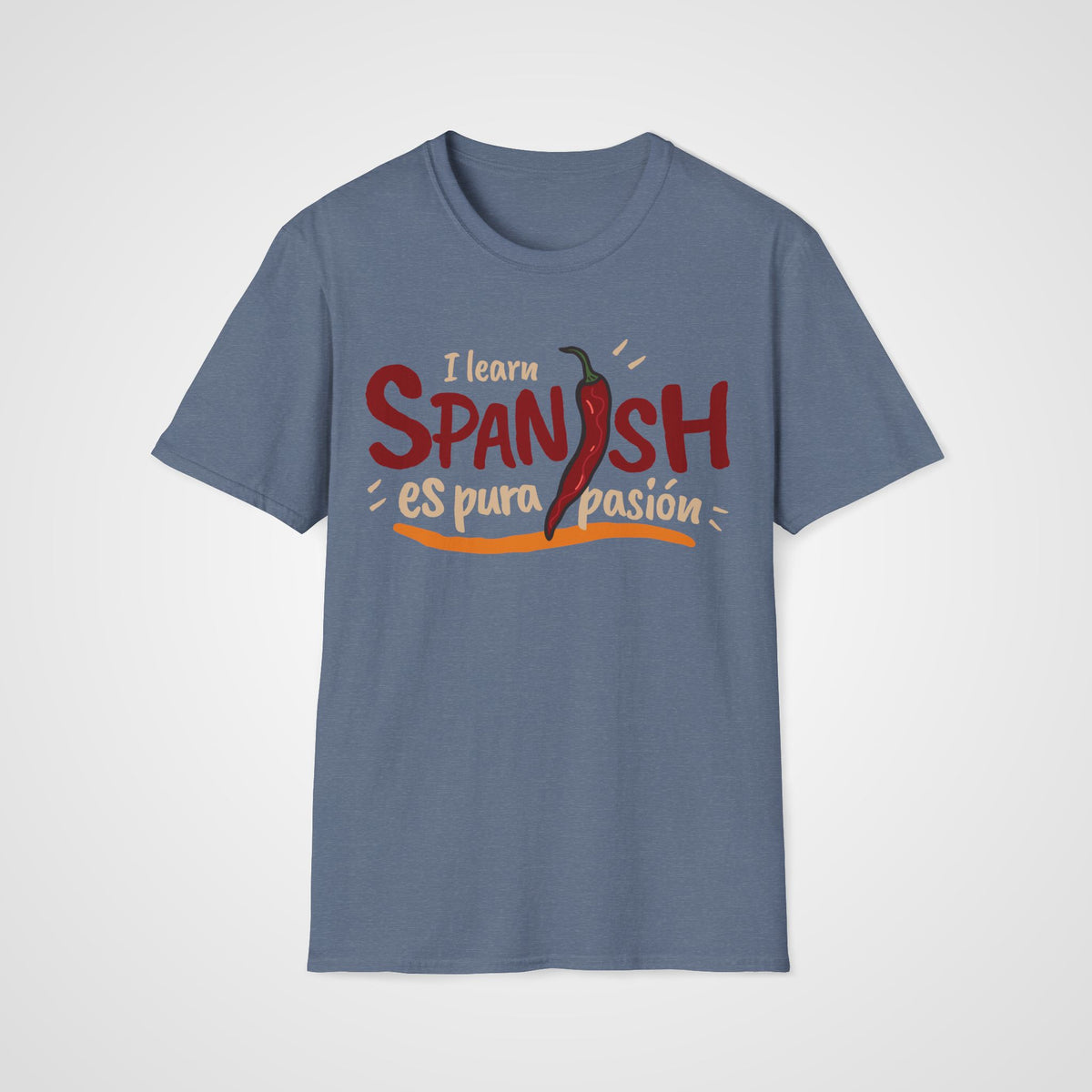 Spanish Pura Pasión T-Shirt in Heather Indigo