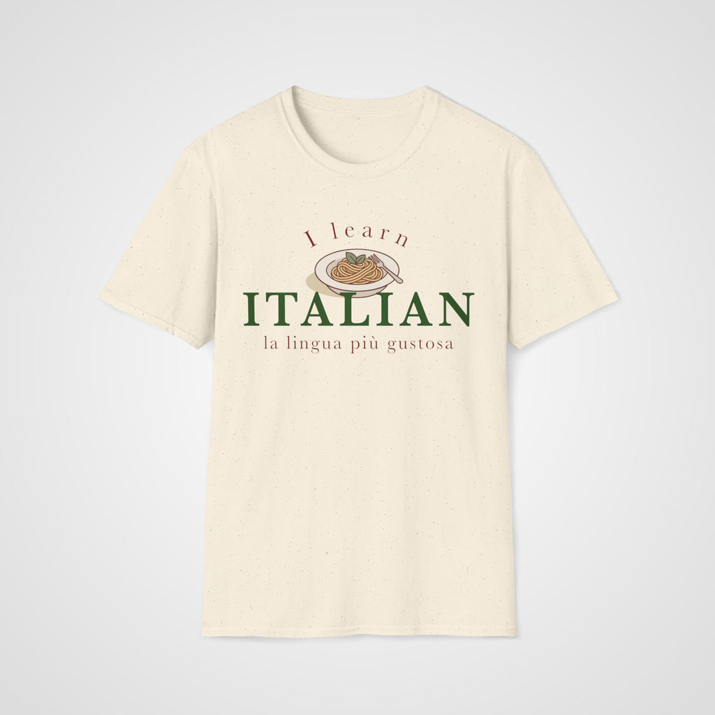 Italian Tasty Language T-Shirt in Natural