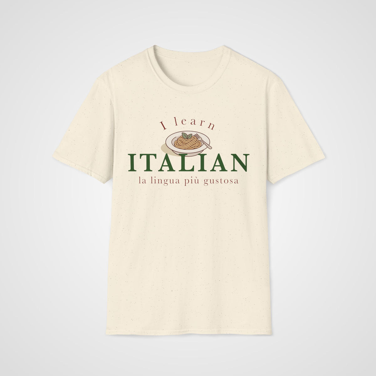 Italian Tasty Language T-Shirt in Natural