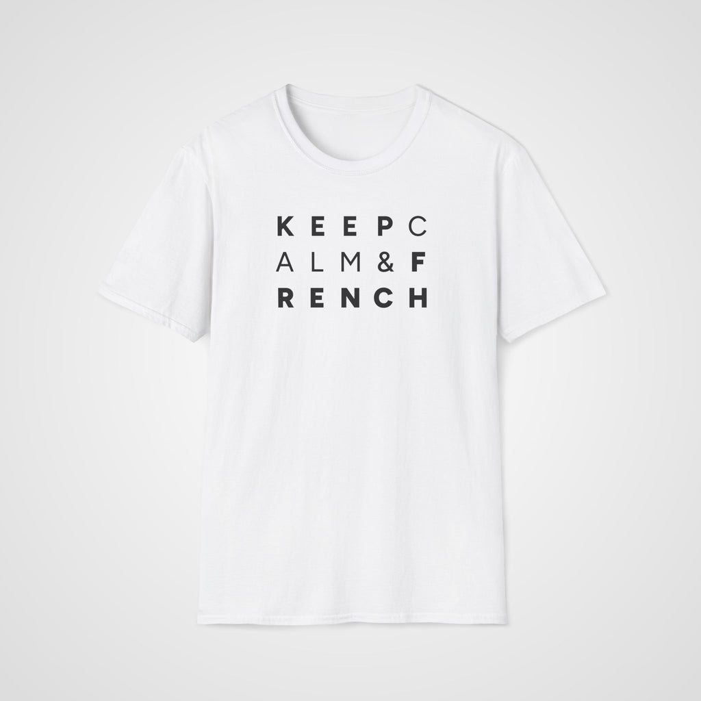 Keep Calm & French T-Shirt in White