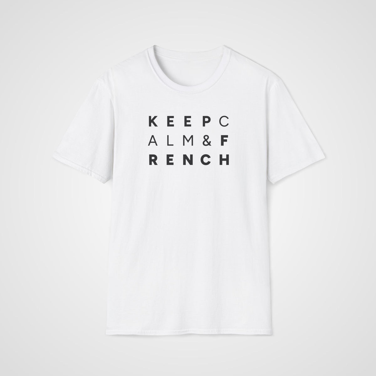 Keep Calm & French T-Shirt in White