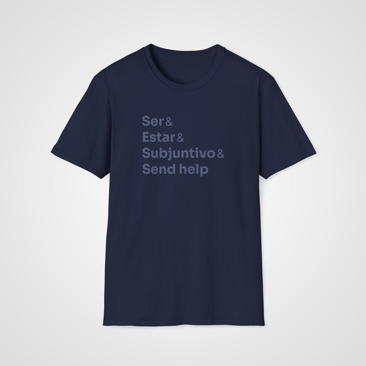Spanish Grammar Help T-Shirt in Navy
