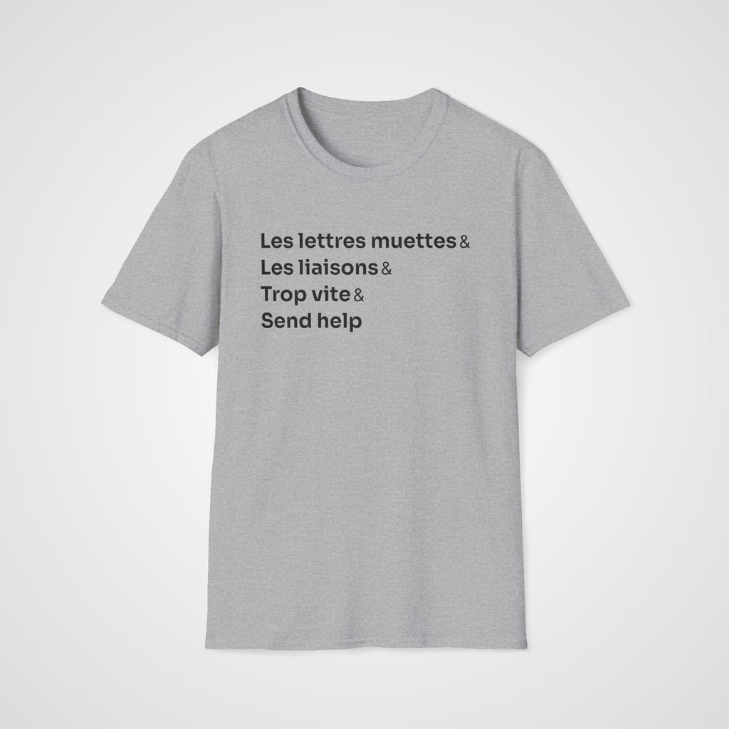 French Pronunciation T-Shirt in Sport Gray