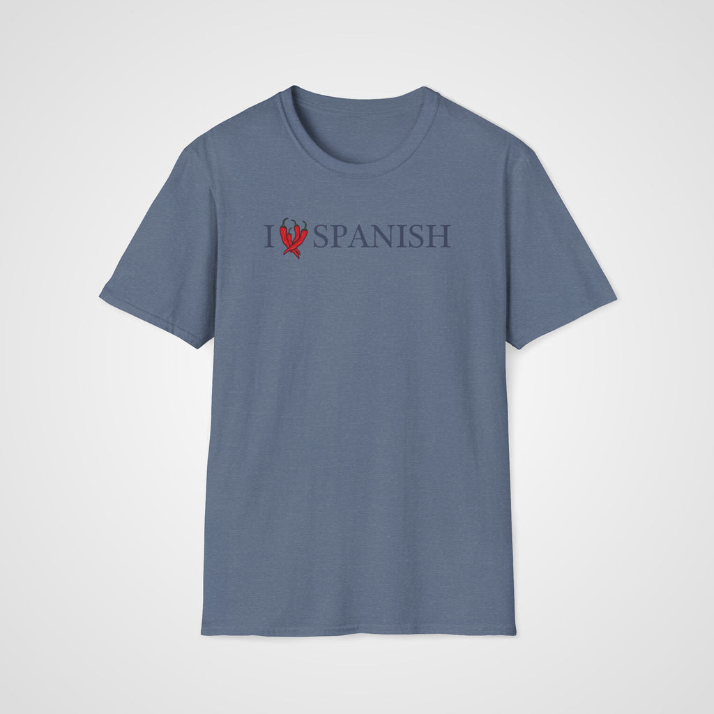 I Love Spanish T-Shirt in Heather Indigo