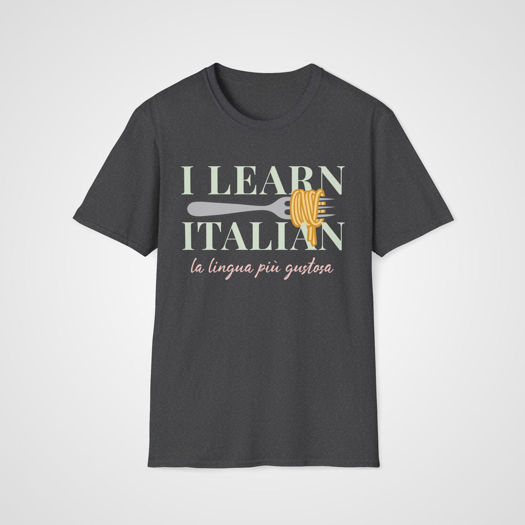 Tasty Language Pasta T-Shirt in Dark Heather