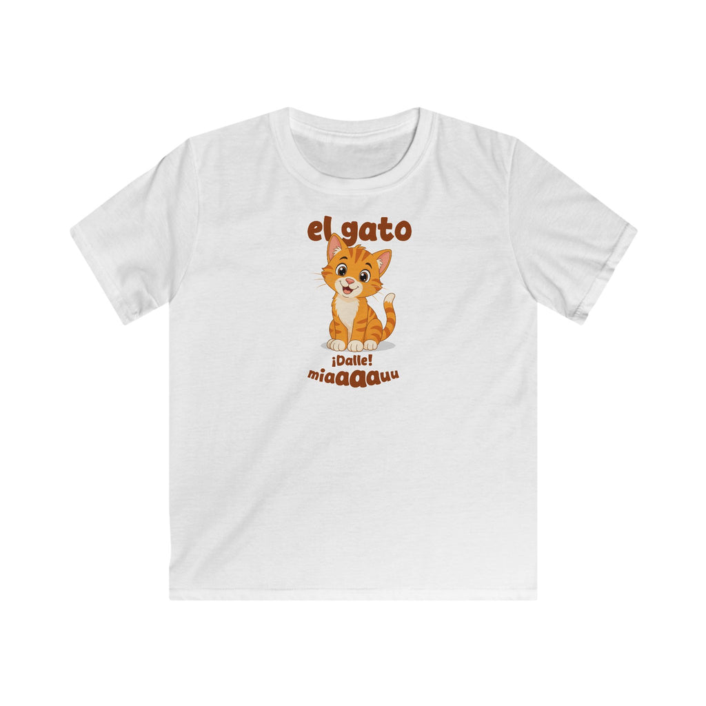 El Gato Miaaau Kids T-Shirt in White