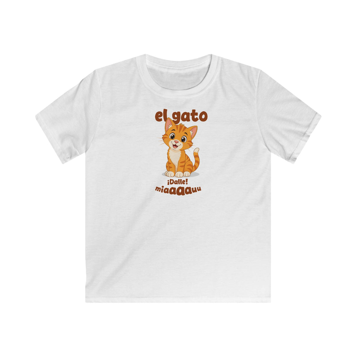 El Gato Miaaau Kids T-Shirt in White