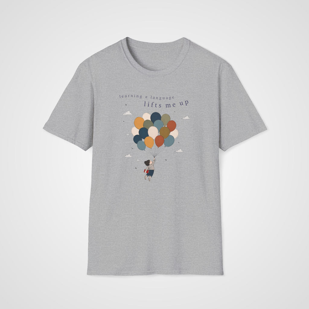 Language Learning T-Shirt in Sport Gray