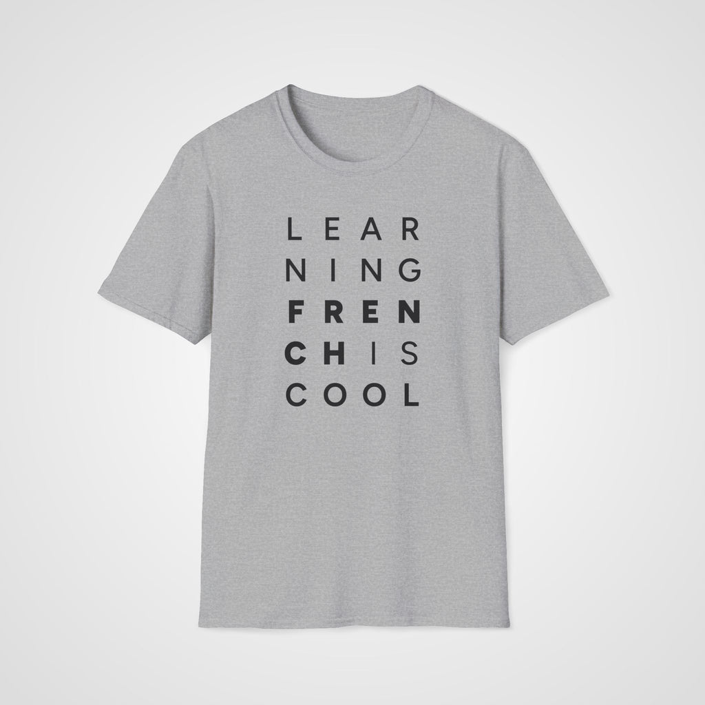 Learning French Is Cool T-Shirt in Sport Gray