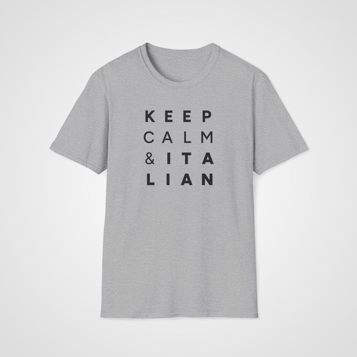 Keep Calm & Italian T-Shirt in Sport Gray
