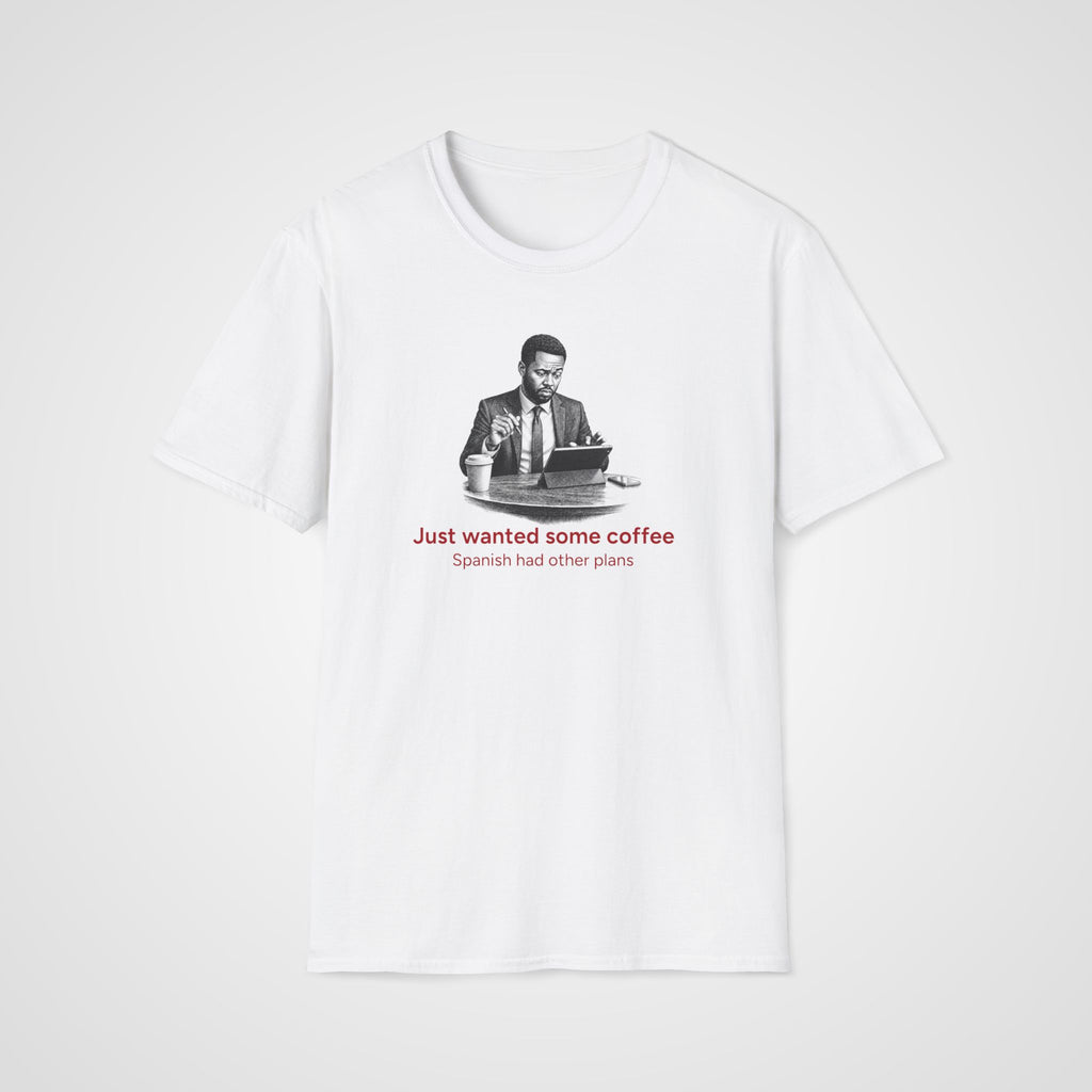 Coffee vs Spanish T-Shirt in White