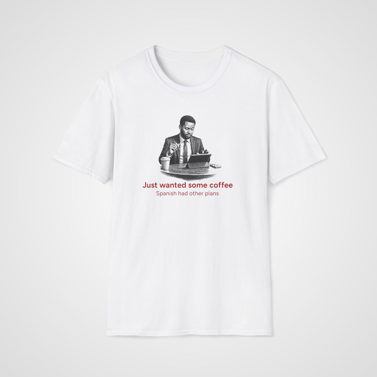 Coffee vs Spanish T-Shirt in White