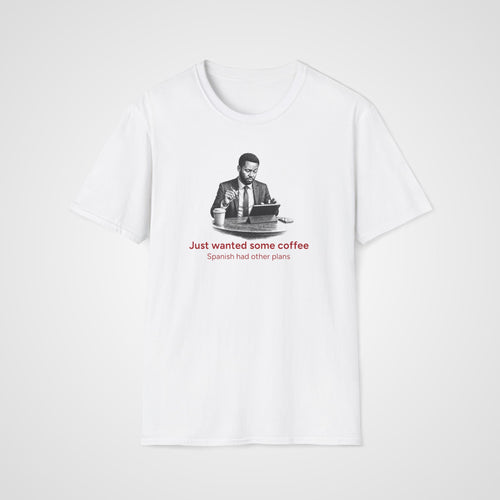 Coffee vs Spanish T-Shirt in White
