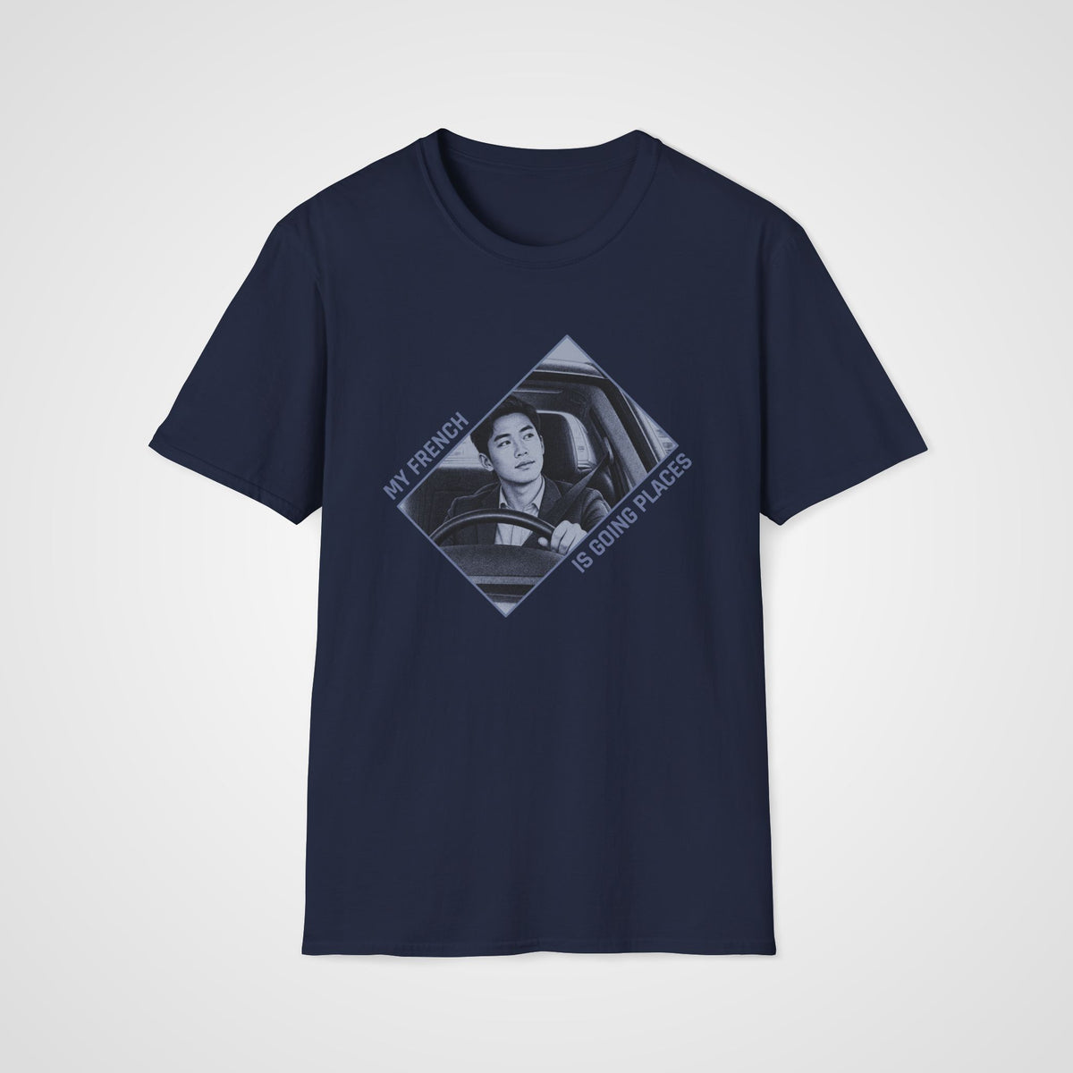 French is going Places T-Shirt in Navy