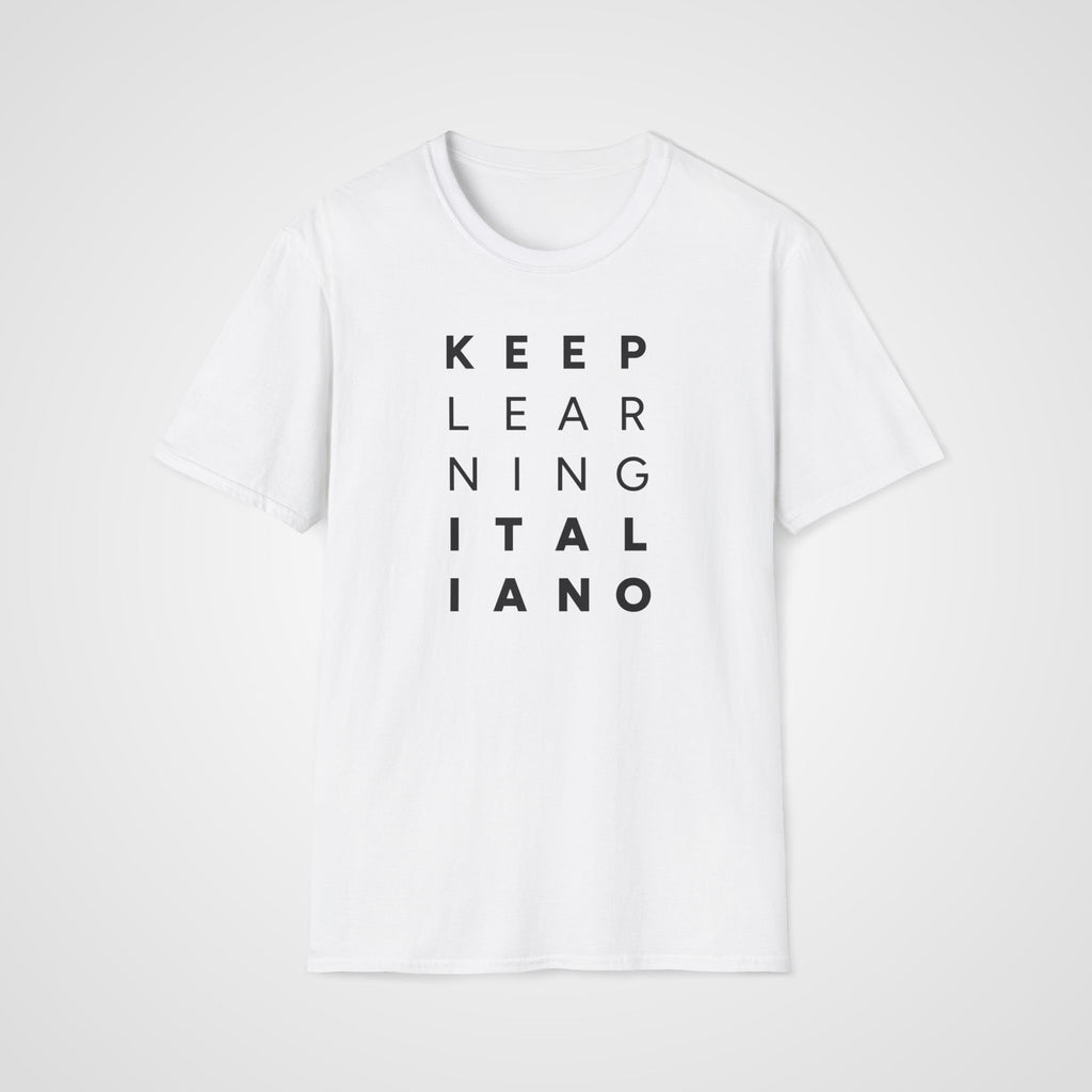 Keep Learning Italiano T-Shirt in White