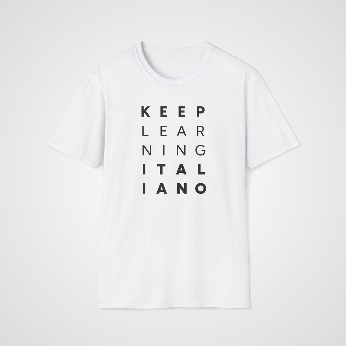 Keep Learning Italiano T-Shirt in White