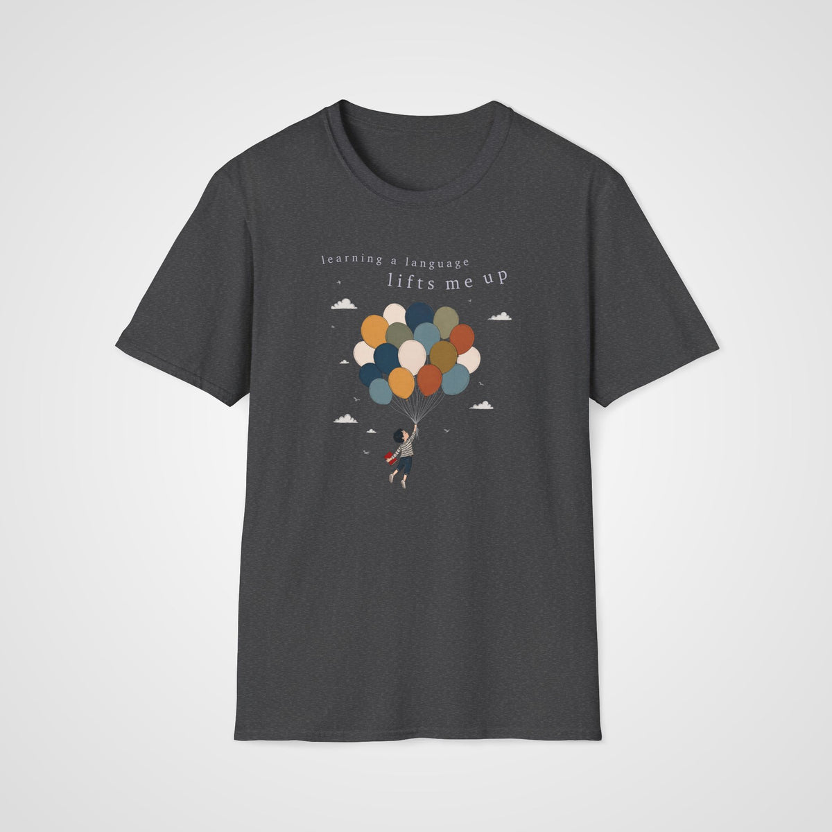 Lifted by Language T-Shirt in Dark Heather