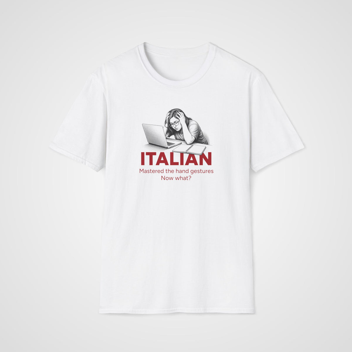 Italian Hand Gestures T-Shirt in White