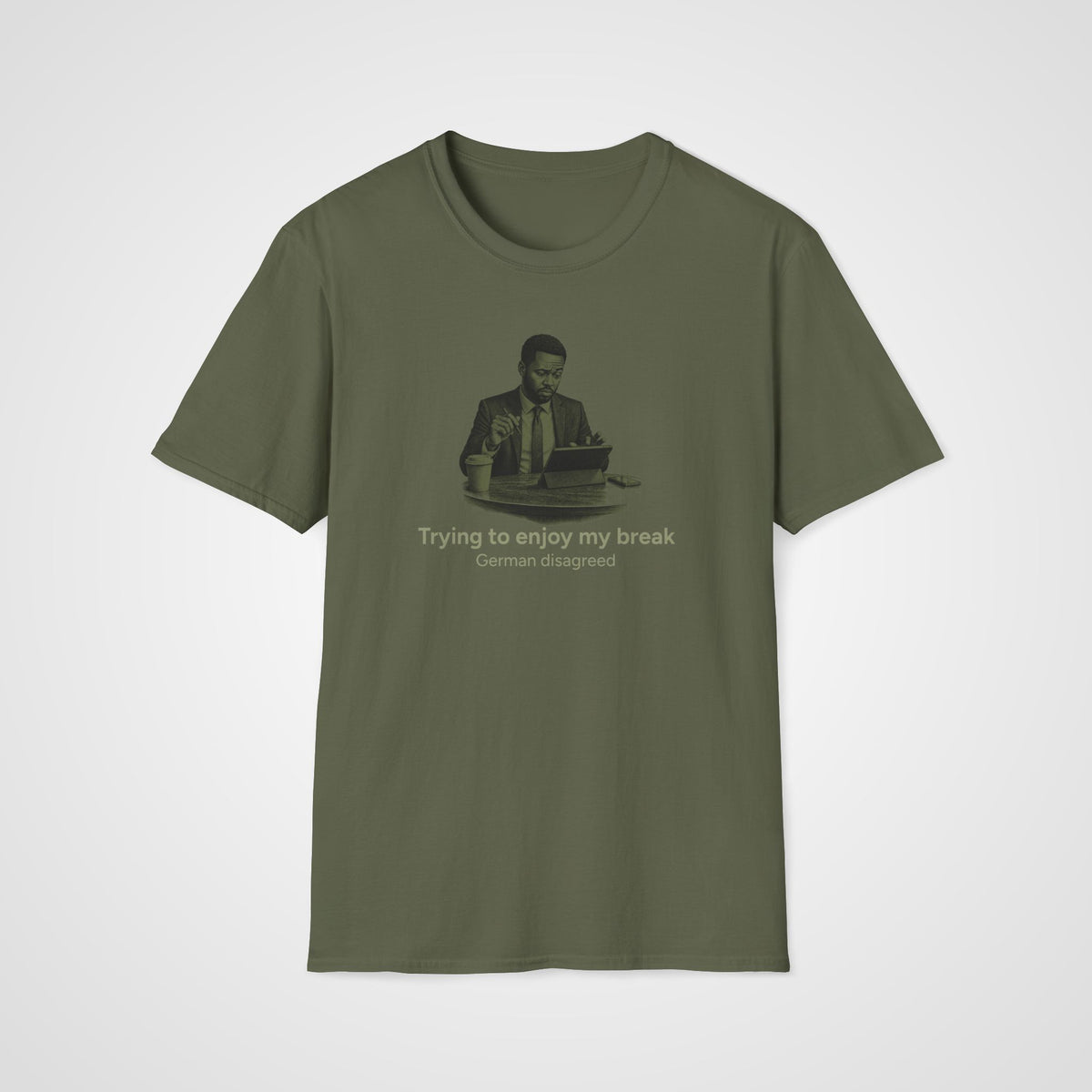 German Disagreed T-Shirt in Military Green