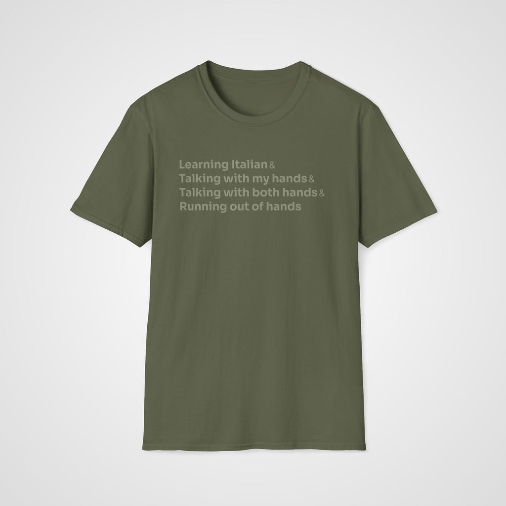 Italian Hands T-Shirt in Military Green