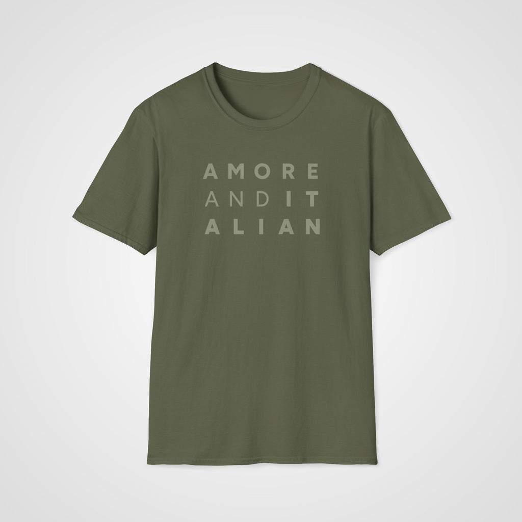 Amore & Italian T-Shirt in Military Green