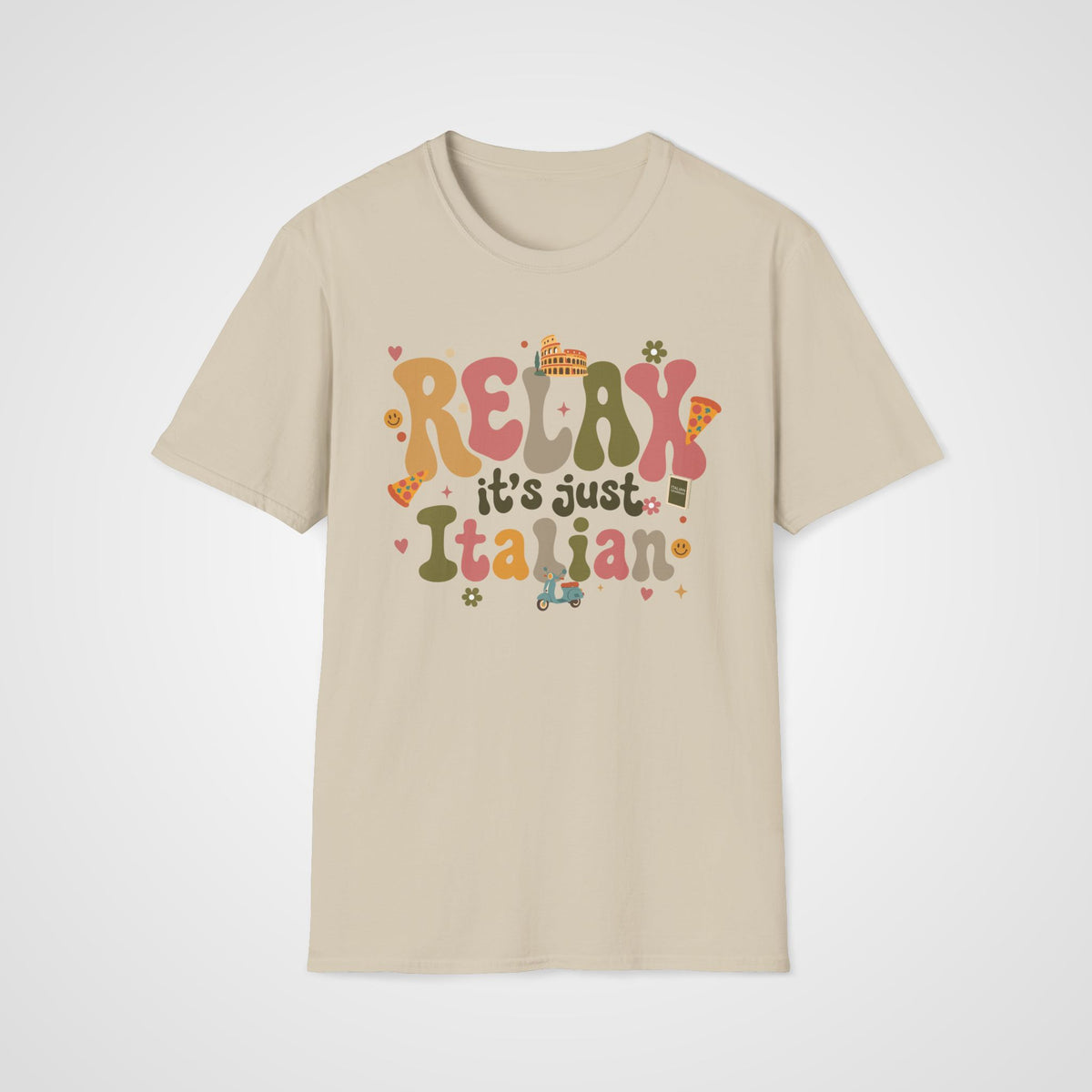 Relax, It’s Just Italian T-Shirt in Sand
