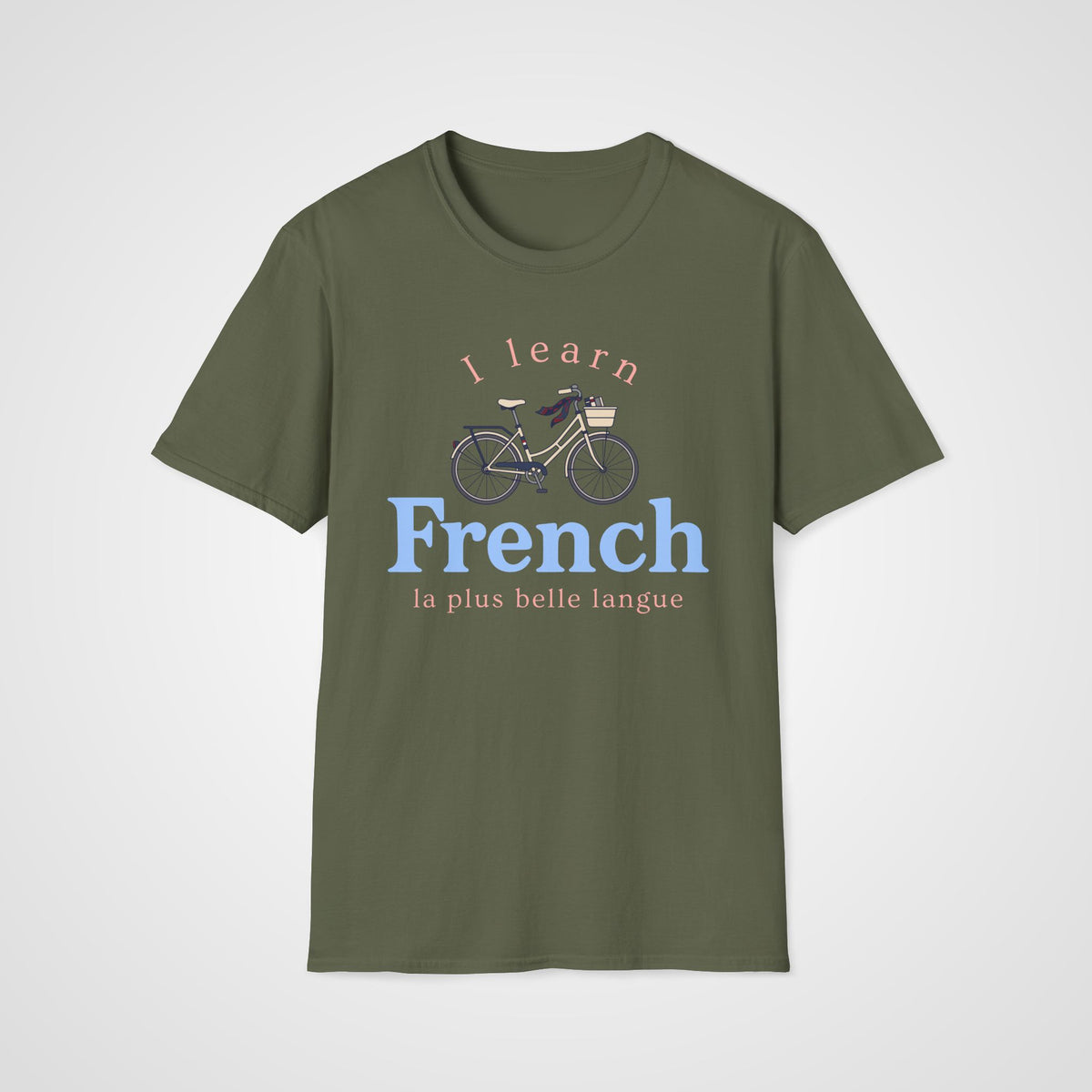 Beautiful Language T-Shirt in Military Green