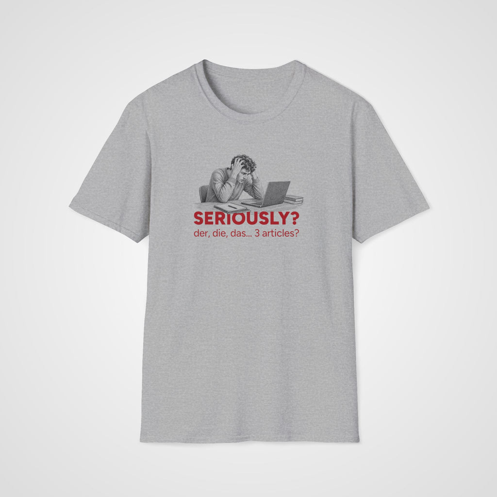Three German Articles T-Shirt in Sport Gray