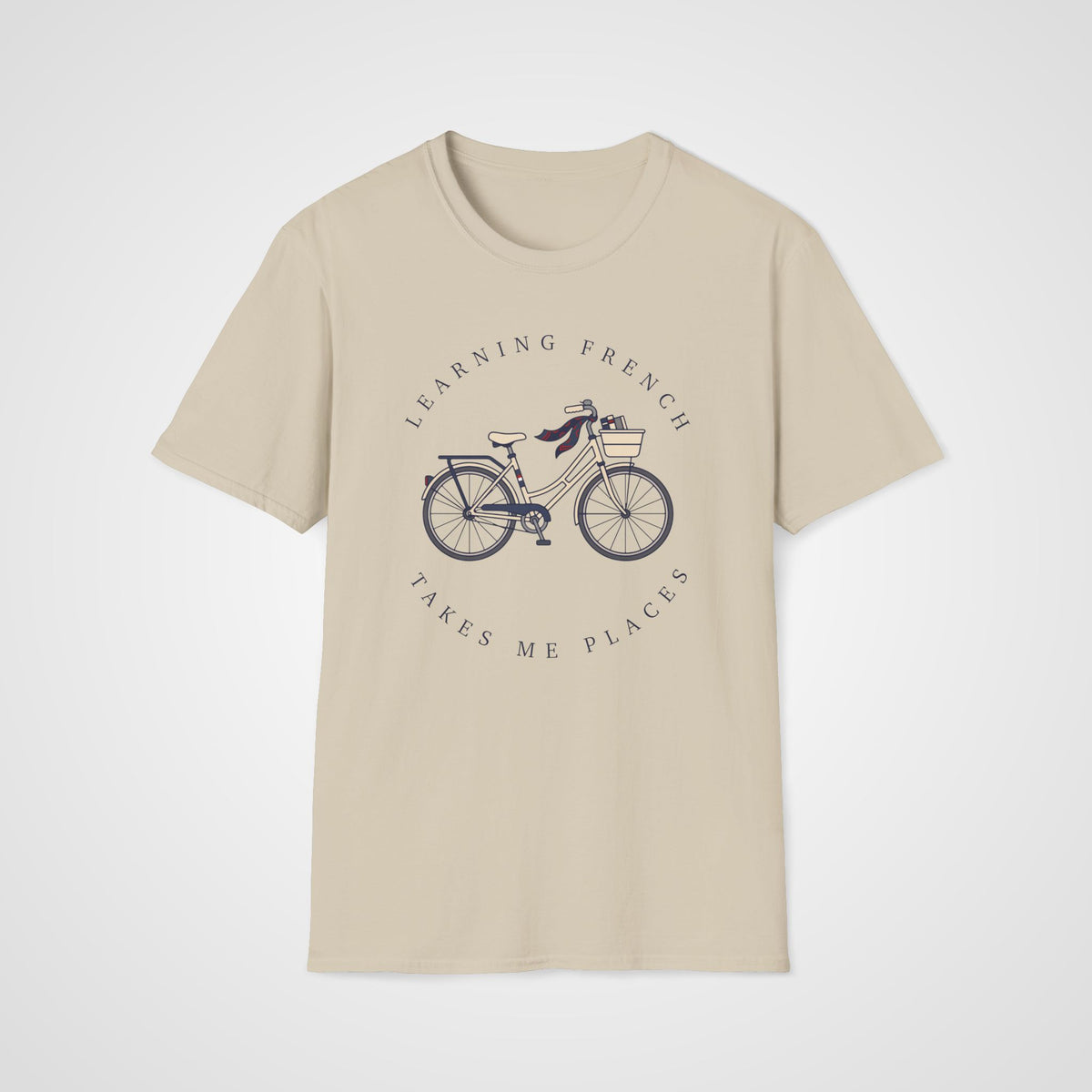 French Takes Me Places T-Shirt in Sand