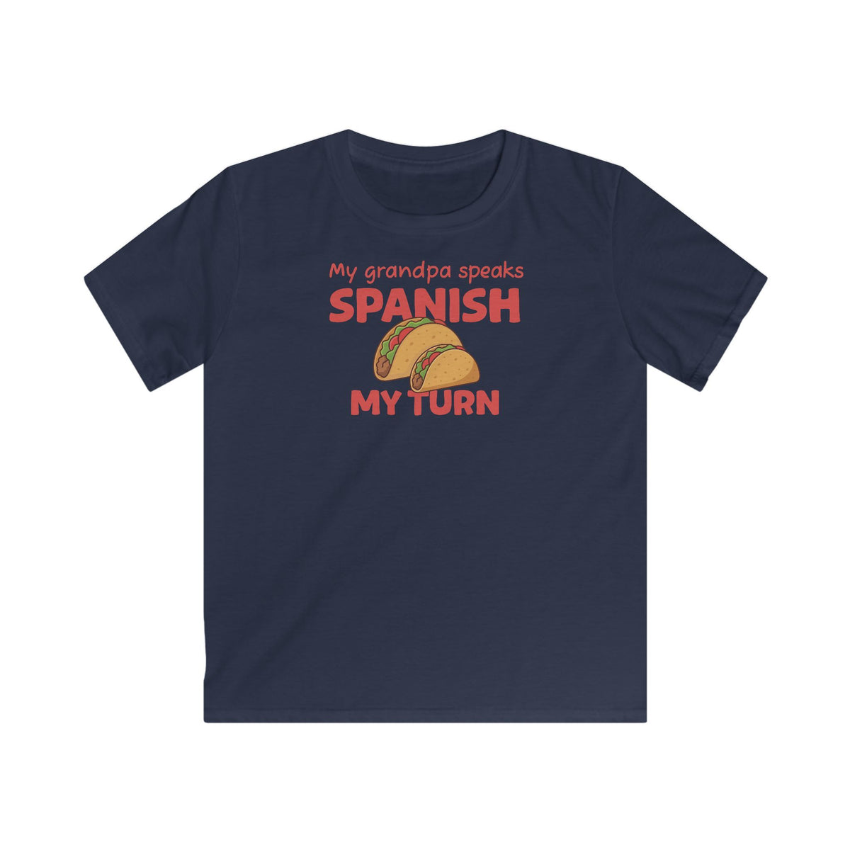 Grandpa Spanish Kids T-Shirt in Navy
