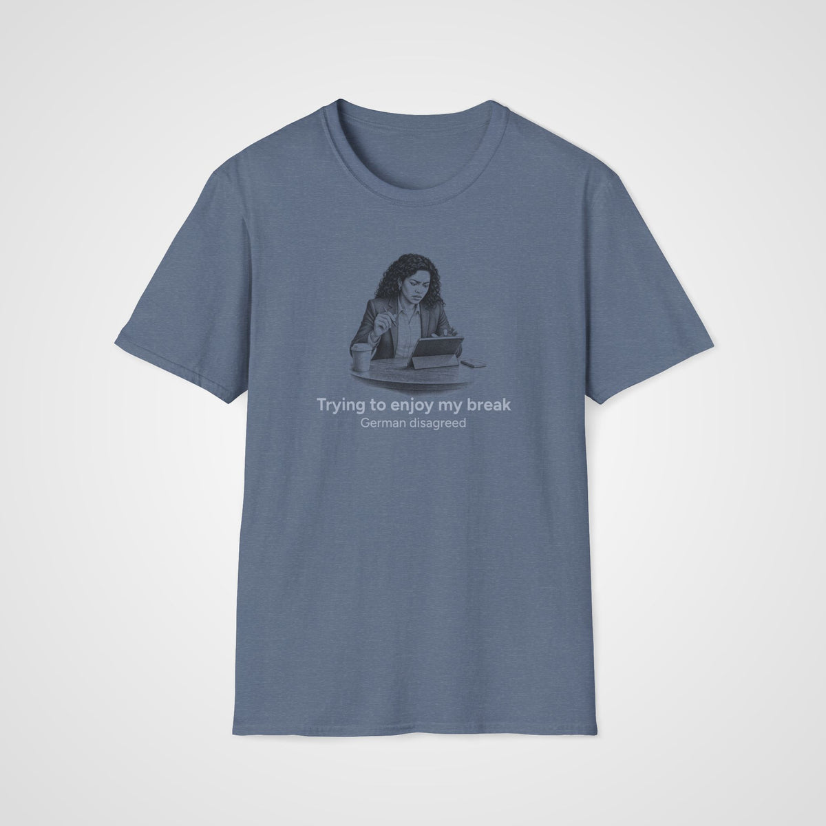 German Disagreed T-Shirt in Heather Indigo