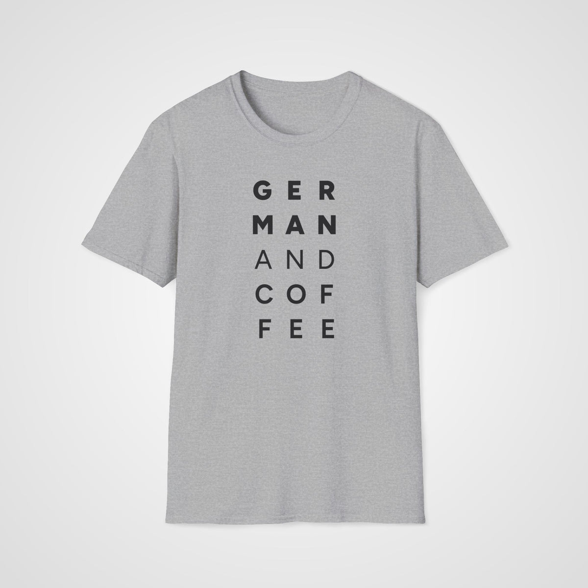 German & Coffee T-Shirt in Sport Gray