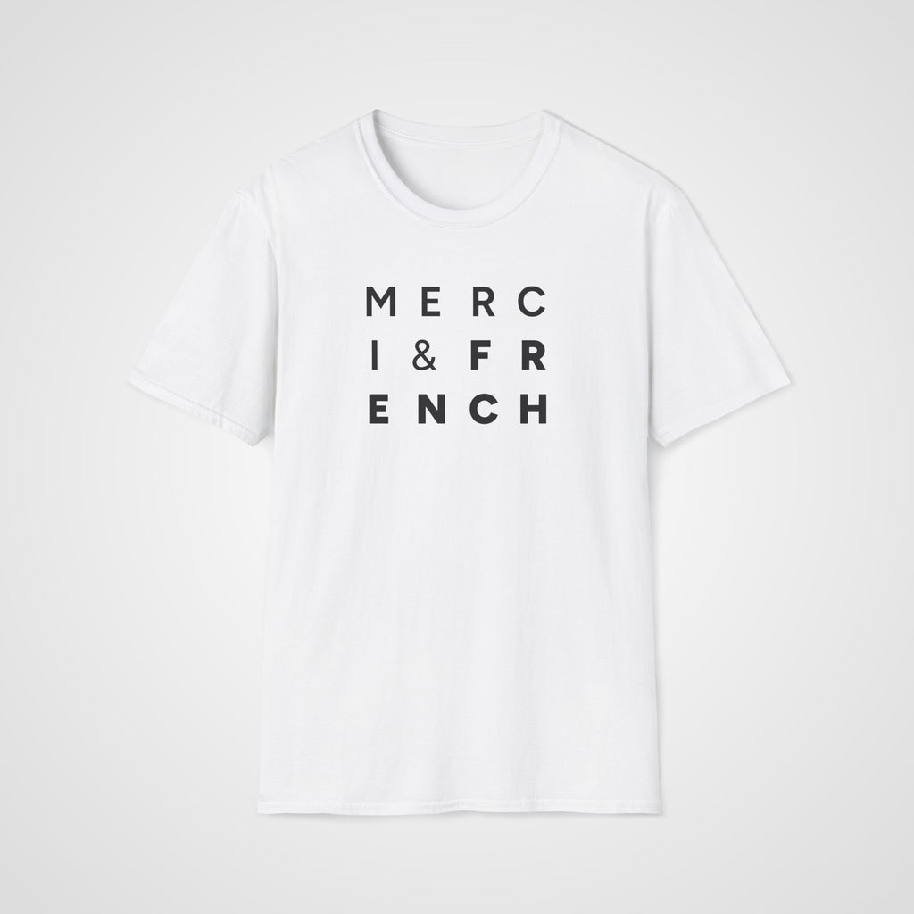 Merci & French T-Shirt in White