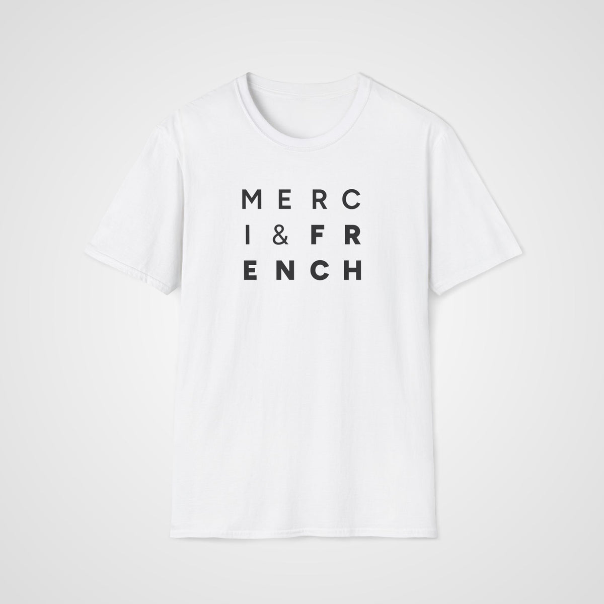 Merci & French T-Shirt in White