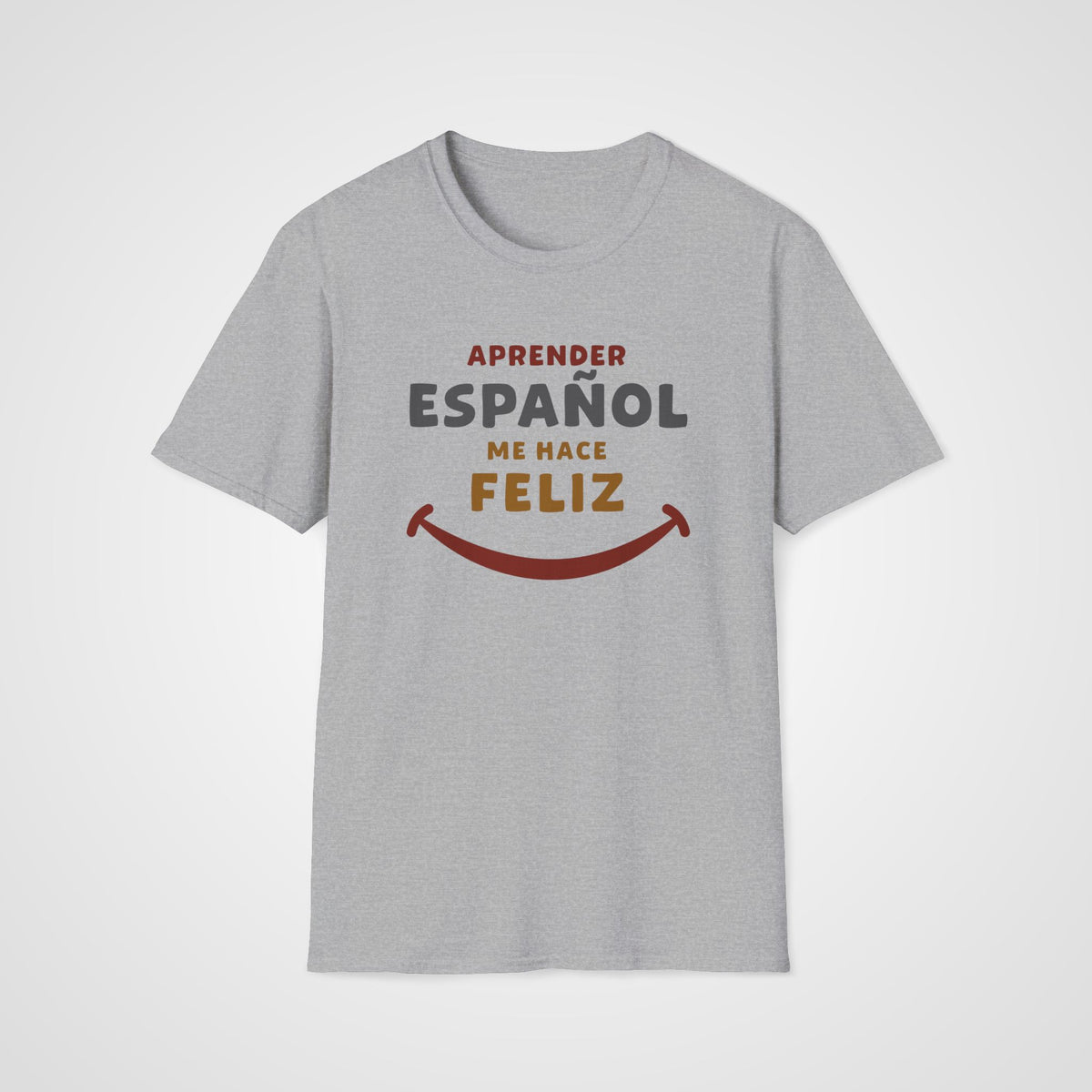 Español me Hace Feliz T-Shirt in Sport Gray