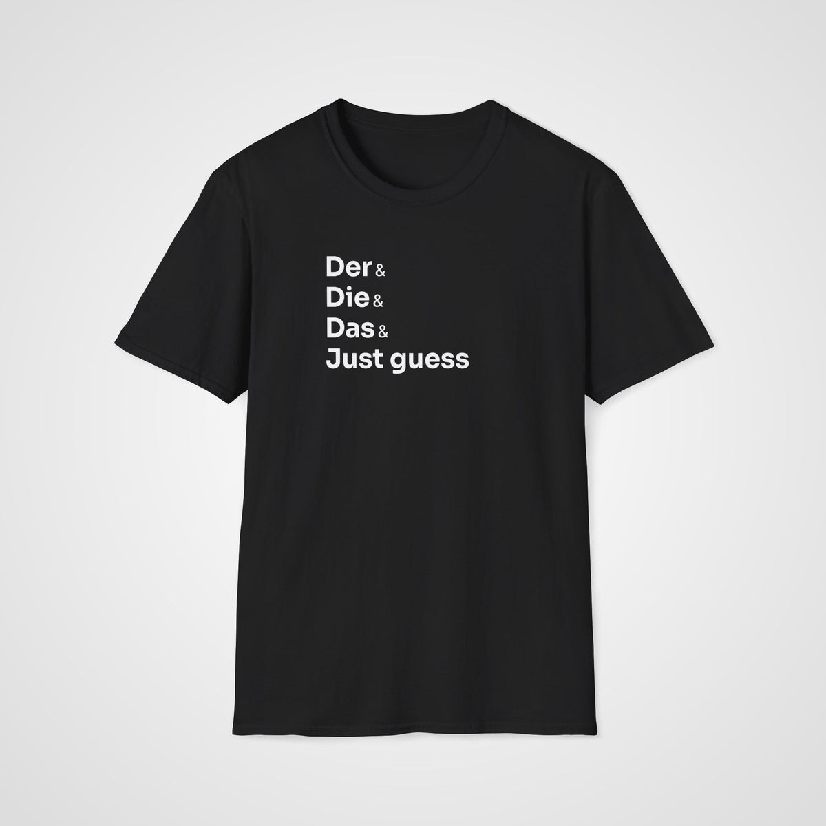 Der Die Das Just Guess T-Shirt in Black