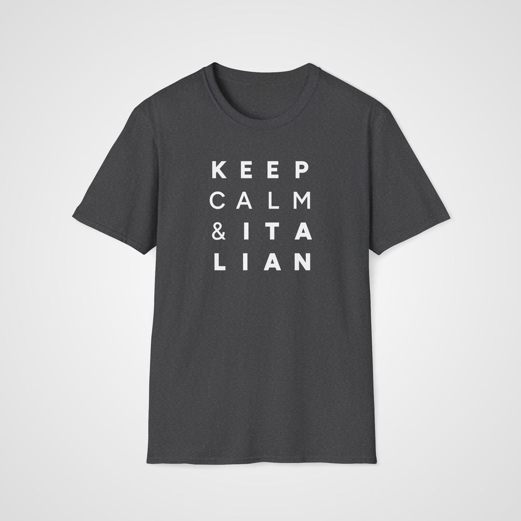 Keep Calm & Italian T-Shirt in Dark Heather