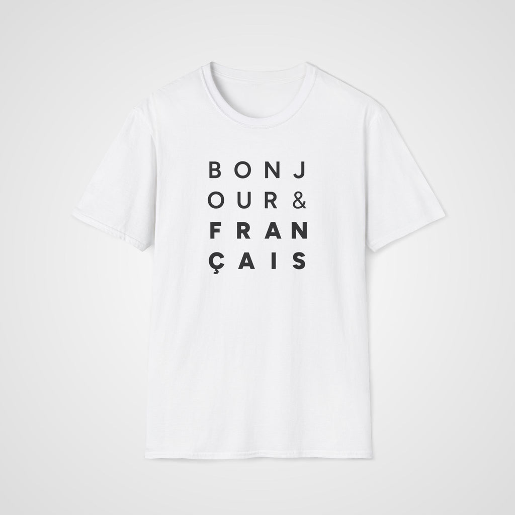 Bonjour & Français T-Shirt in White