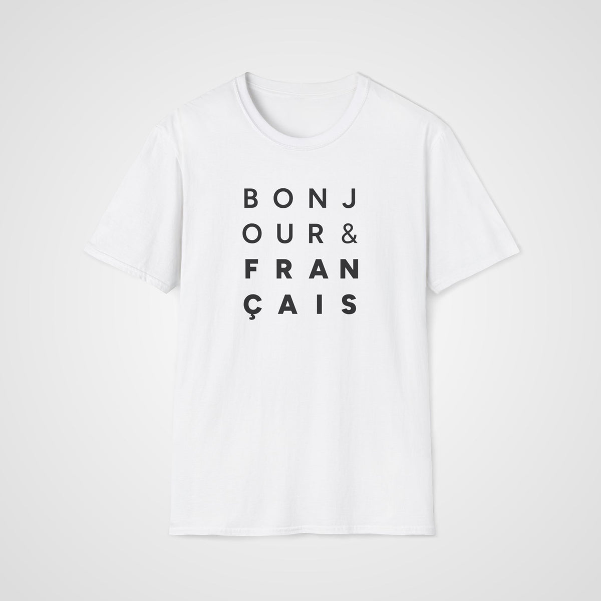 Bonjour & Français T-Shirt in White