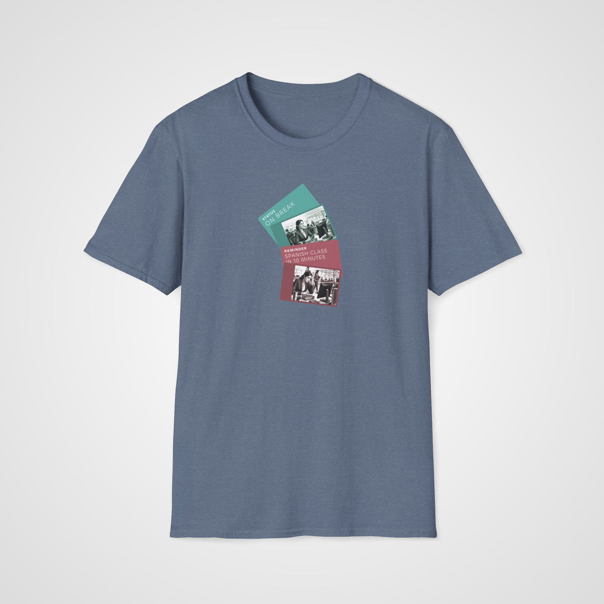 Spanish Class T-Shirt in Heather Indigo