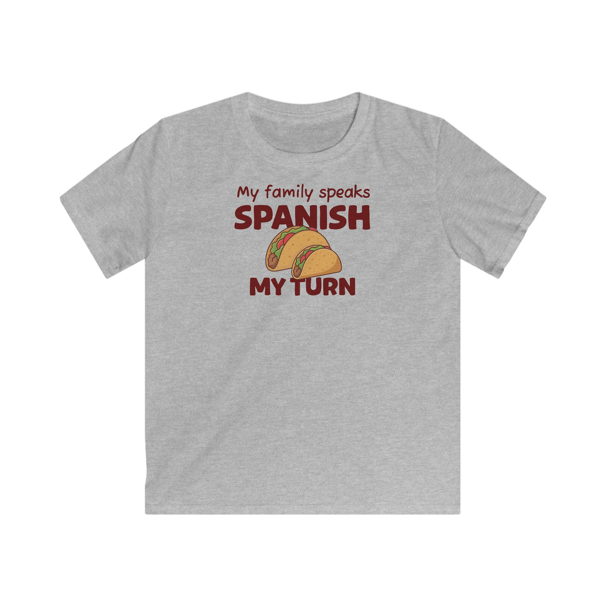 Spanish Family Kids T-Shirt in Sport Gray