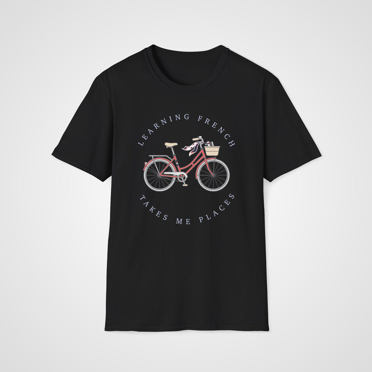 French Takes Me Places T-Shirt in Black