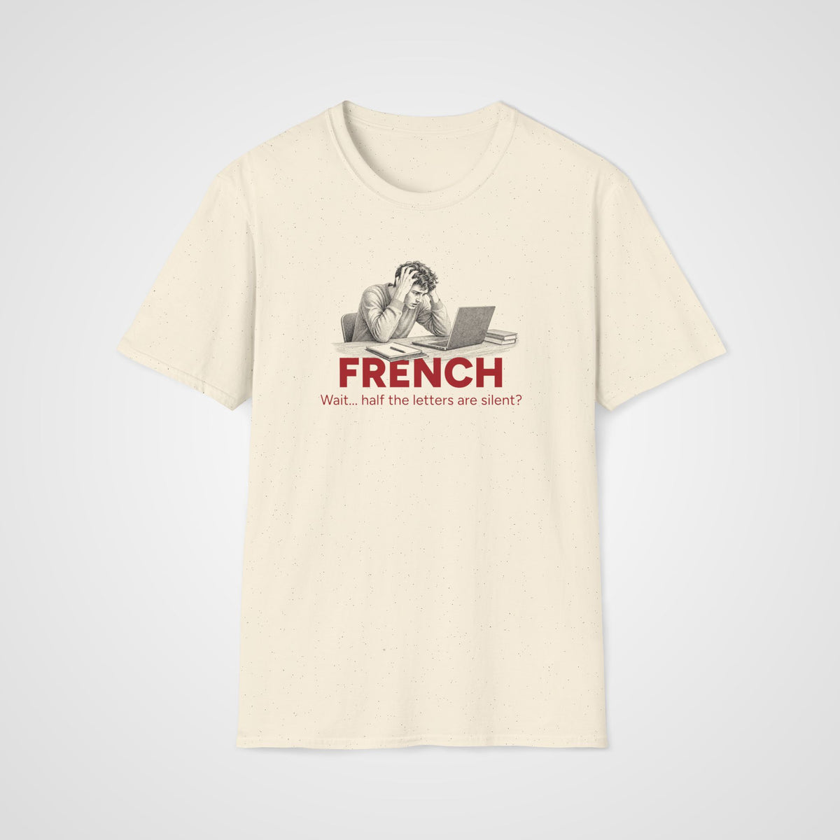 French Silent Letters T-Shirt in Natural