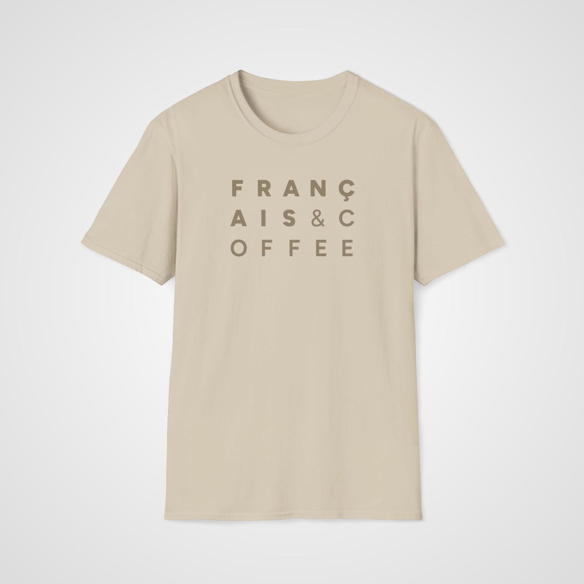 Français & Coffee T-Shirt in Sand