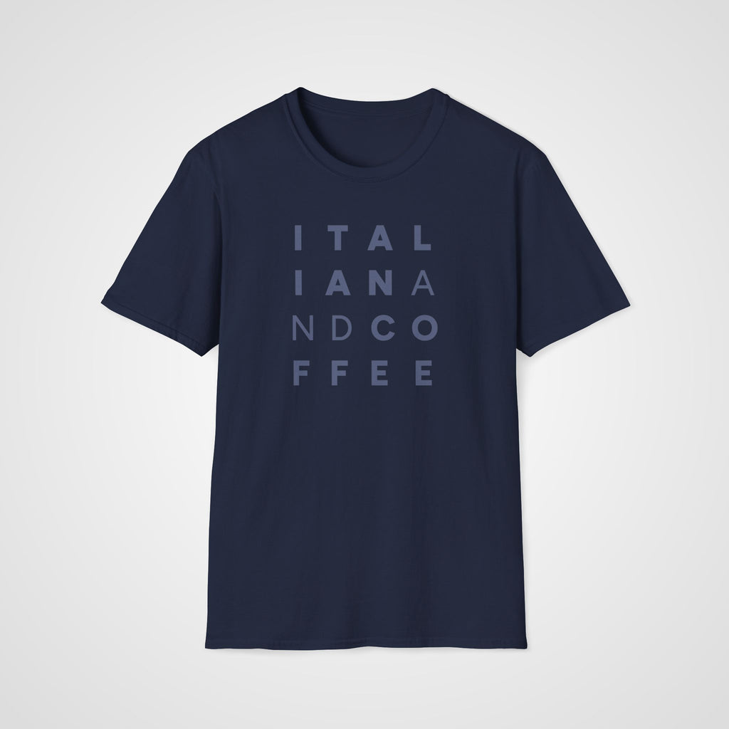 Italian & Coffee T-Shirt in Navy