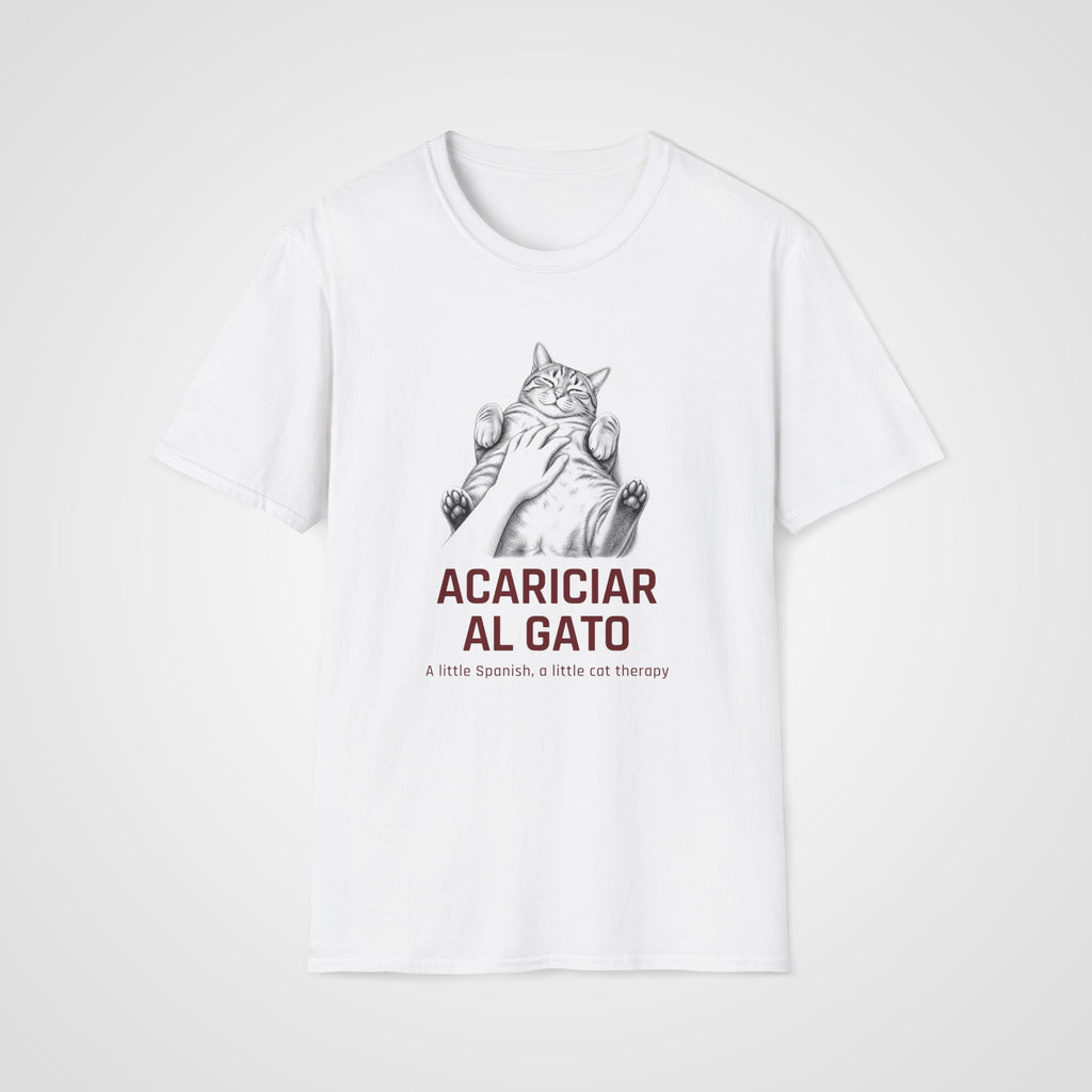 Acariciar al Gato Spanish T-Shirt in White