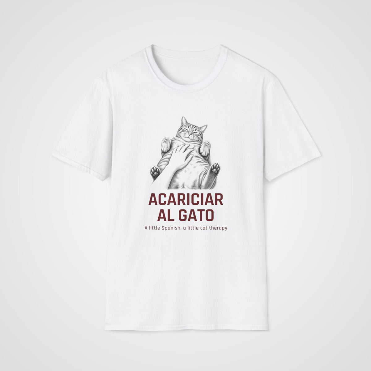 Acariciar al Gato Spanish T-Shirt in White