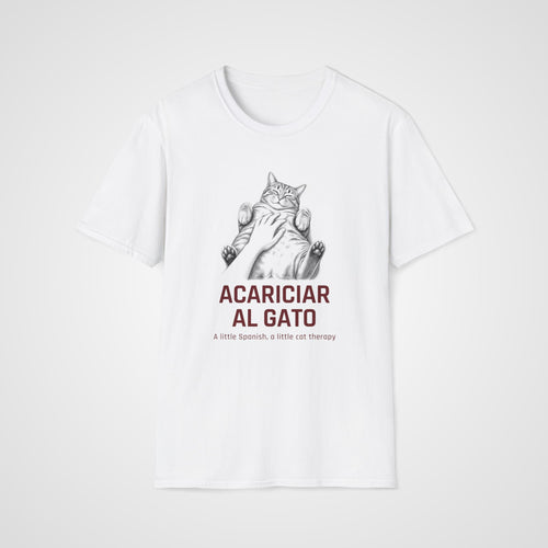 Acariciar al Gato Spanish T-Shirt in White