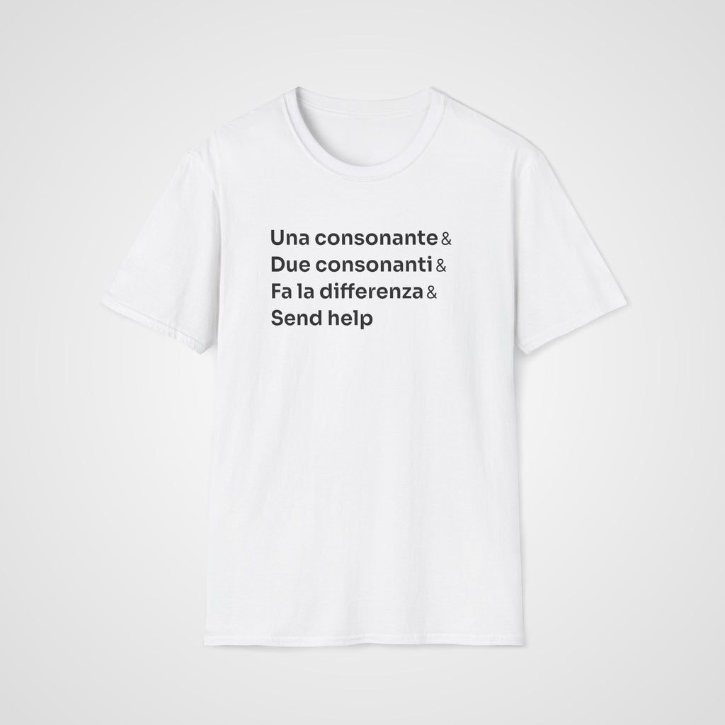 Italian Consonants T-Shirt in White