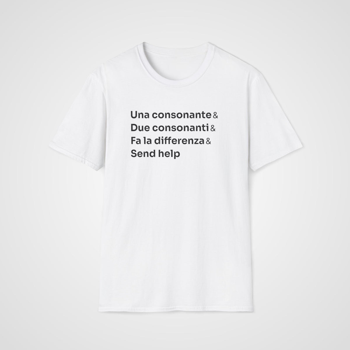 Italian Consonants T-Shirt in White